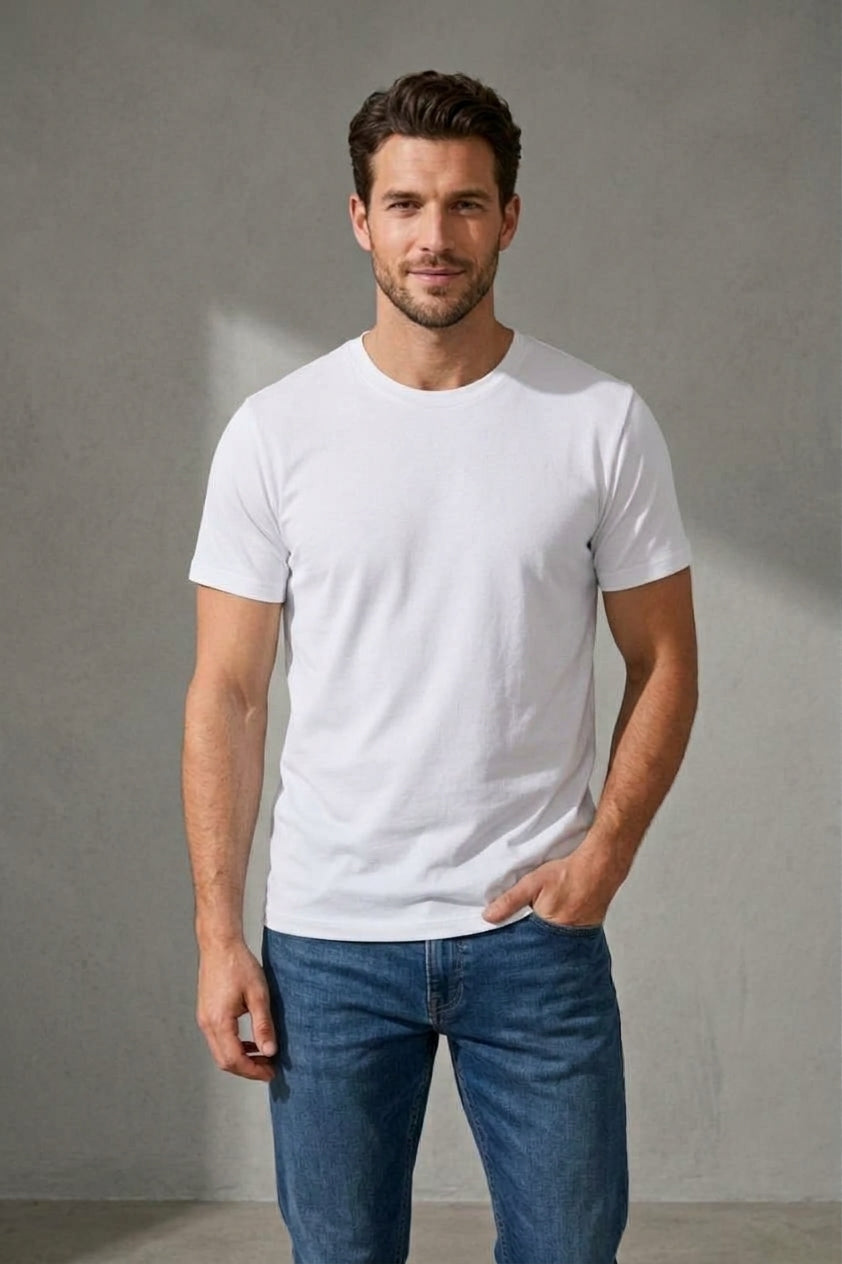 Polo Básico Hombre Cuello Redondo